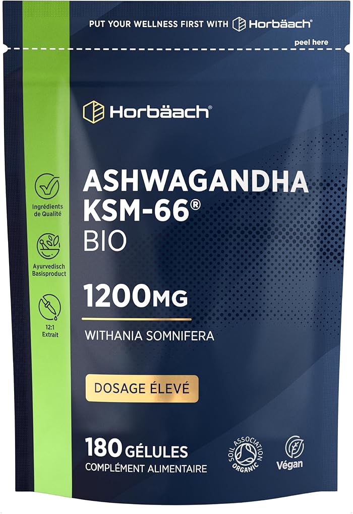 Ashwagandha KSM-66: dosage élevé et capsules végétales