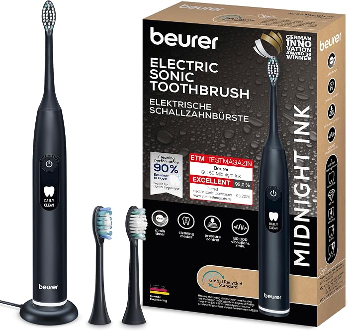 La Beurer SC 50: une brosse à dents électrique avec capteur de pression