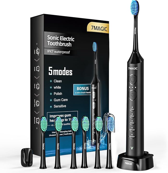 Brosse à dents électrique 40000 VPM : le nettoyage en profondeur à portée de main