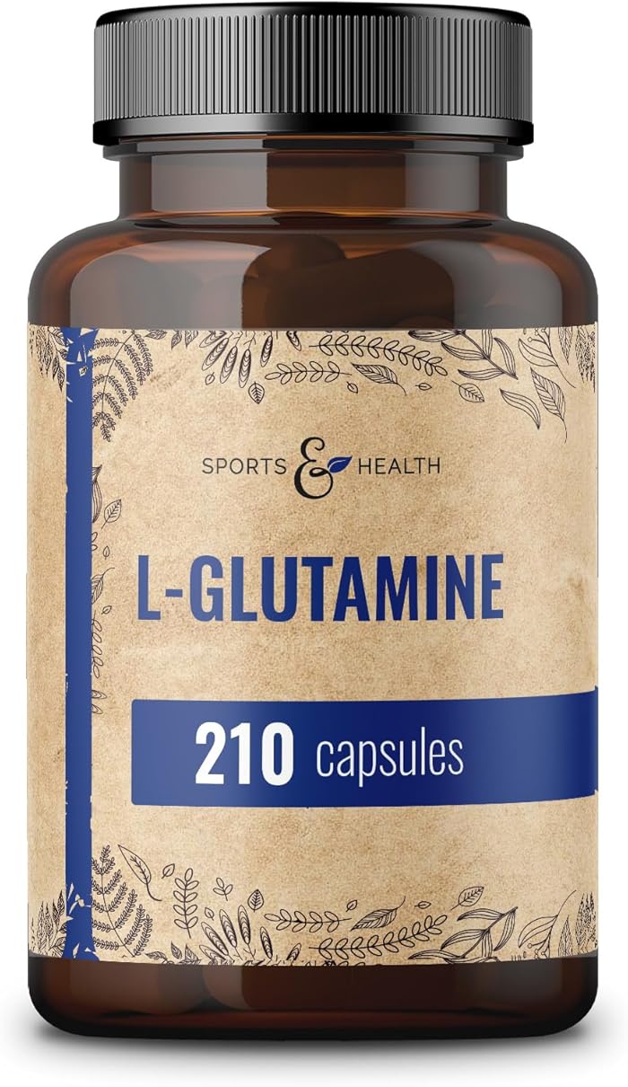 L Glutamine Capsules - 210 Capsules - 750mg of L-Glutamine Pure par dose quotidienne