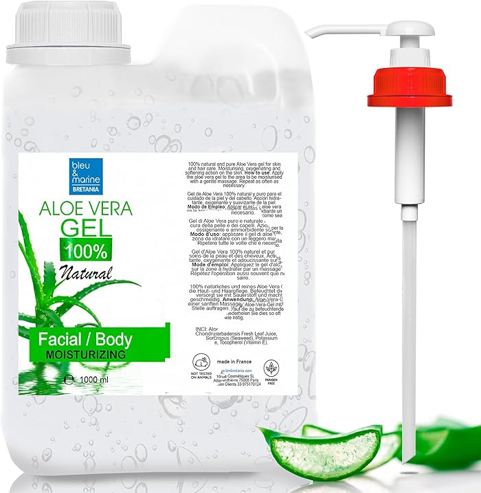 Gel d'Aloe Vera 100% Naturel Bleu Marine