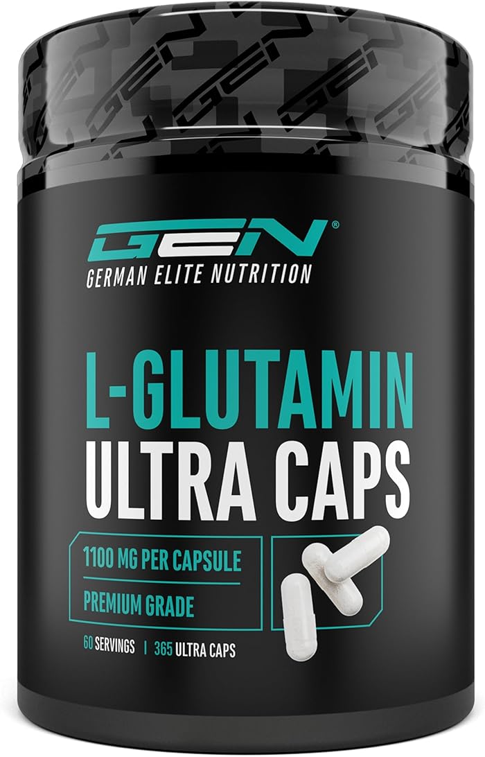L-glutamine : 365 capsules de 1100 mg