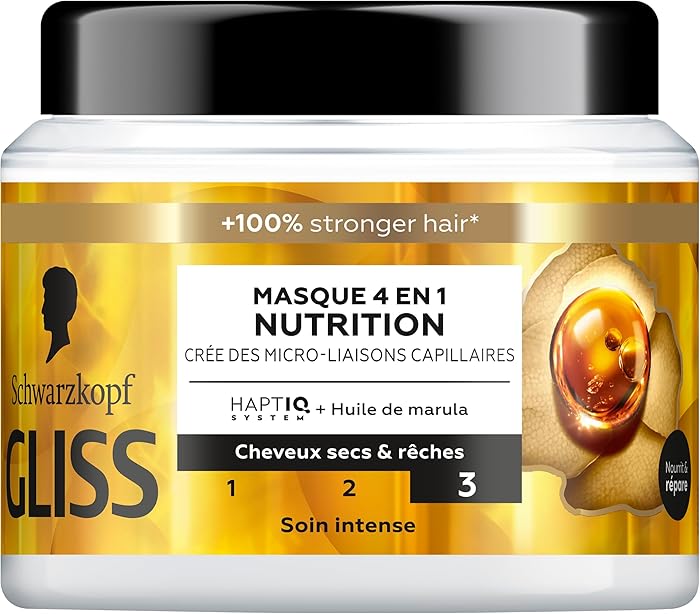 Masque Schwarzkopf Gliss: nourrit et répare les cheveux secs