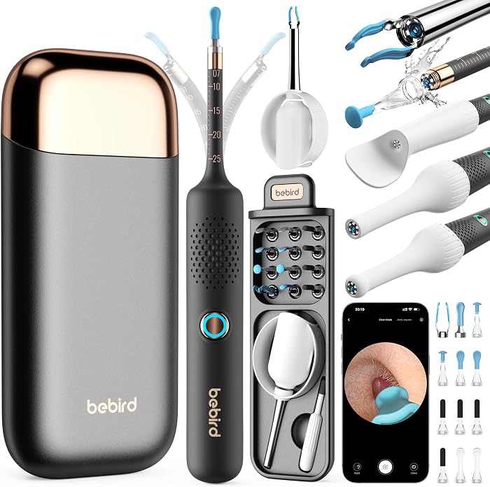 Nettoyage des oreilles: l'otoscope numérique HD 1920P en action