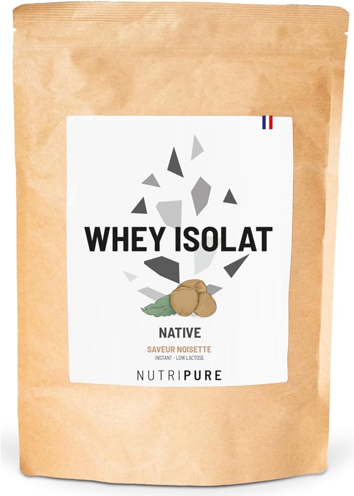 Nutripure - Whey Isolate: goût noisette, 750g de protéines natives
