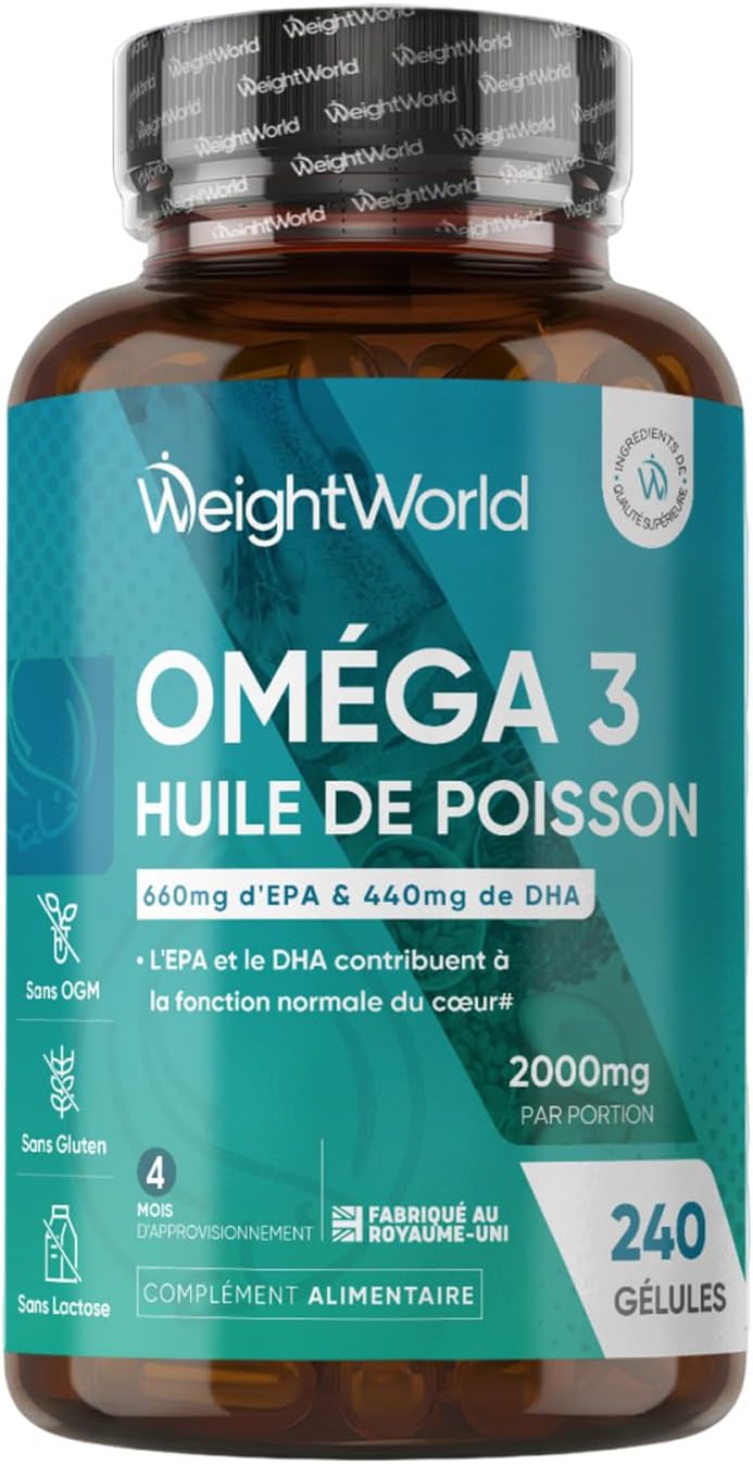 Omega 3 Fish Oil Capsules 2000mg, 240 capsules