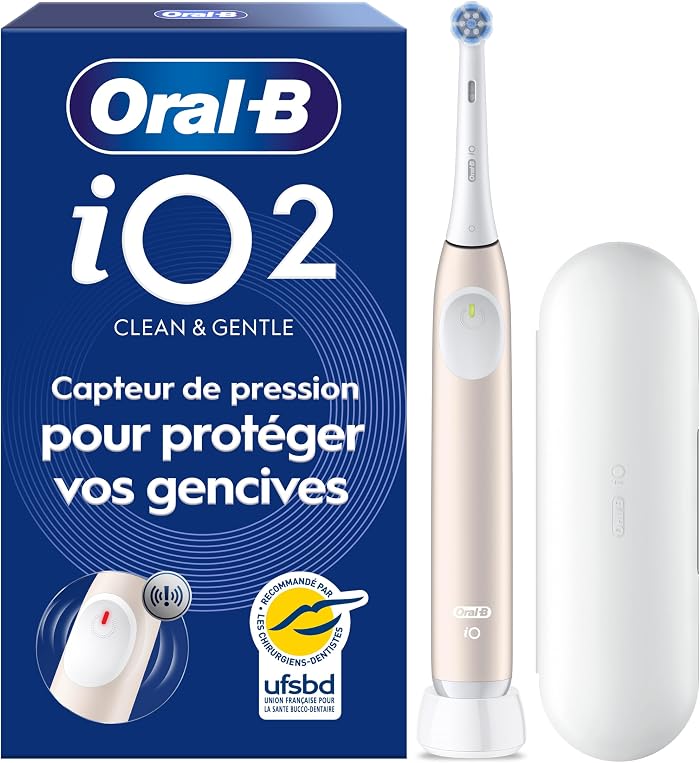 Oral-B Brosse à Dents Electrique iO 2 avec 1 Brossette de Rechange, Rose