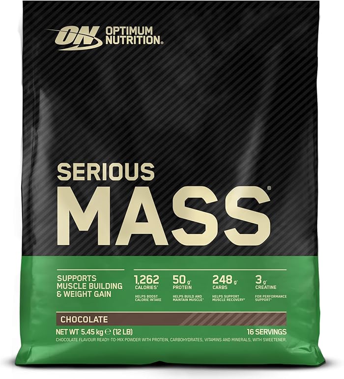 Optimum Nutrition Serious Mass Gainer en Poudre Goût Chocolat 5.45kg