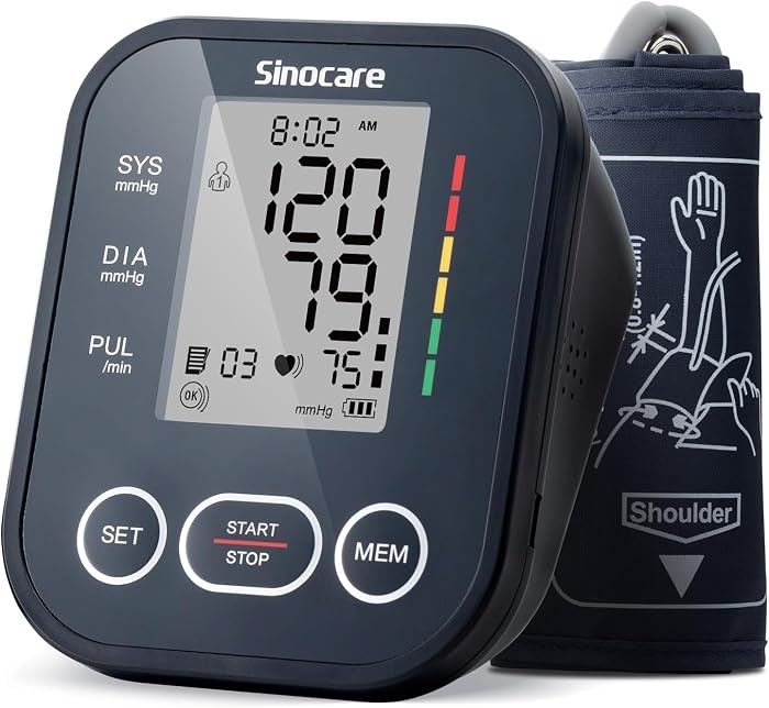 Tensiomètre Sinocare: mesure précise et écran lisible pour tous