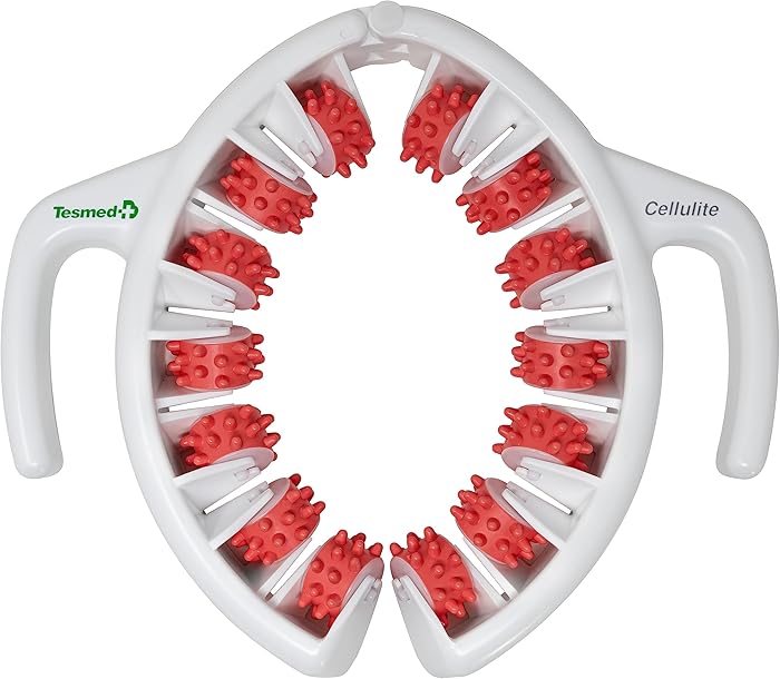 TESMED CELLULITE Anti-Cellulite Massager Patented Massage Roller Made in Italy for Legs Thighs and Buttocks Palper-Roll Lymphatic Drainage (Pink)